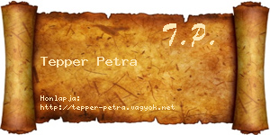 Tepper Petra névjegykártya